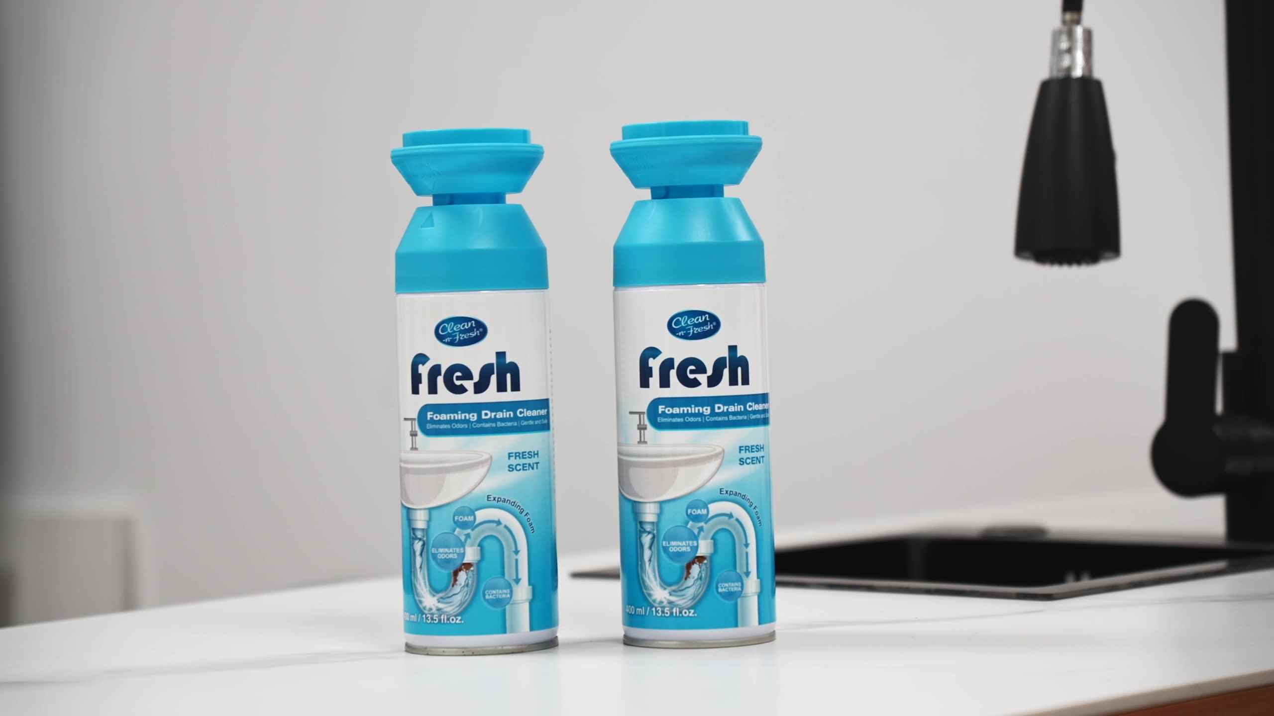 Limpiador Espumoso para Desagües – 400 ml (13,5 fl.oz) | Potente desatascador y elimina olores Video Introduction